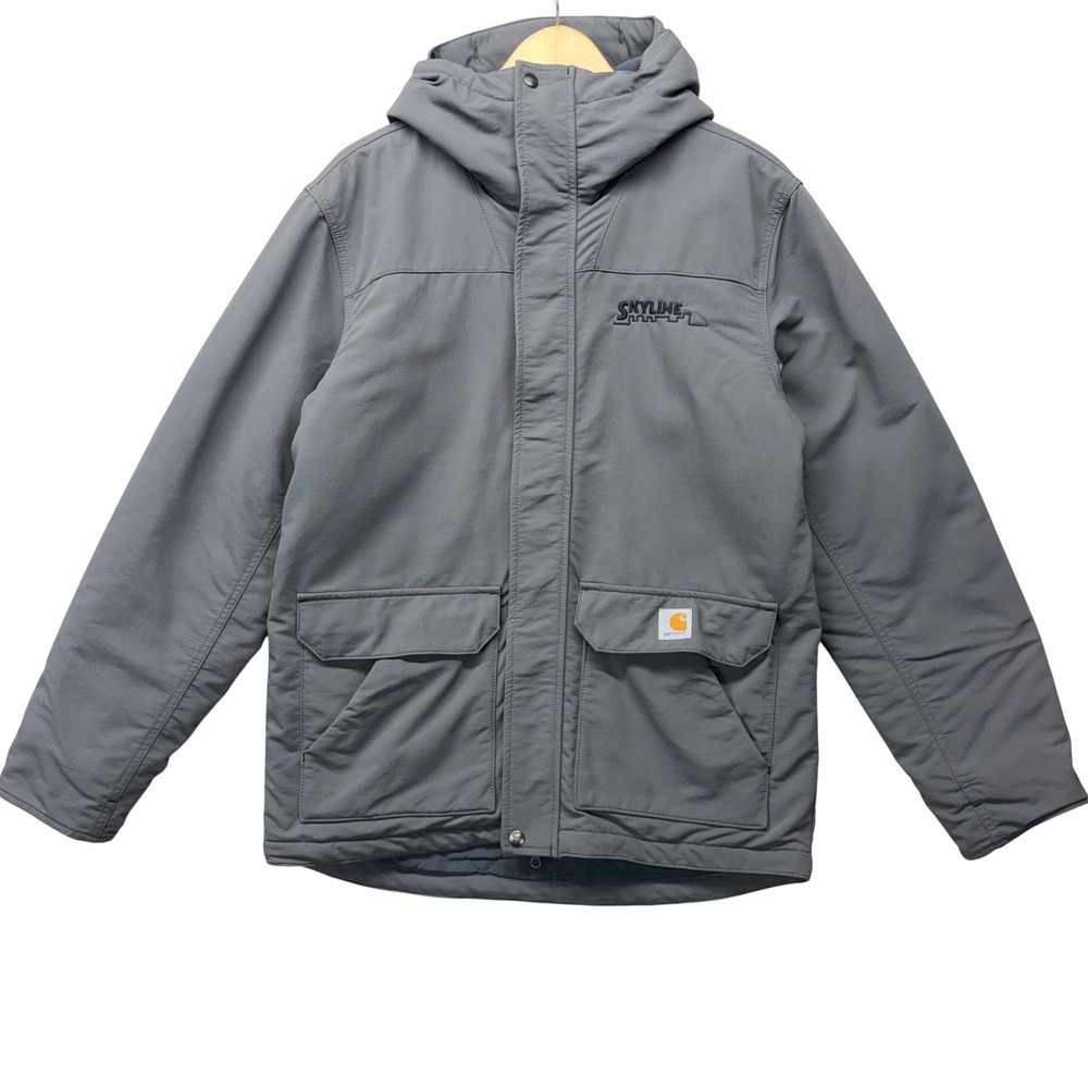 Carhartt Super Dux Relaxed Fit Insulated Hooded Jacket Gray OC5533-M Mens Small